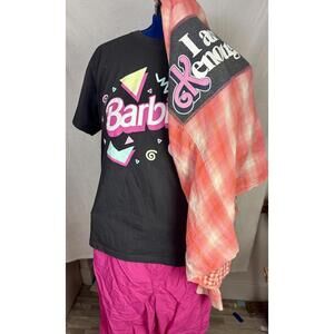 Vintage Barbie Graphic Tee Y2K Barbiecore Black T-Shirt | XXL